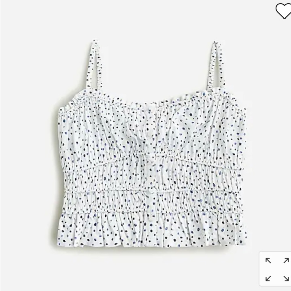 J Crew cinched waist crop top